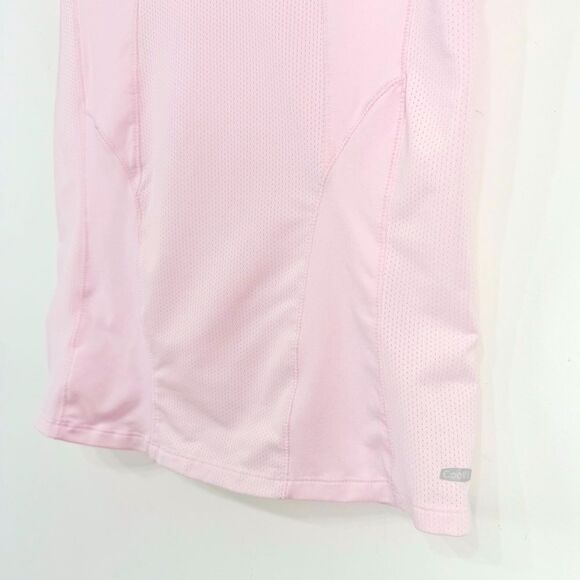 Alo Yoga CoolFit Light Pink Mesh Short Sleeve Stretch Performance Athetic Shirt - Picture 10 of 14